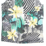 KINGFIELD Womens Printed Vest Yellow Sleeveless Floral M