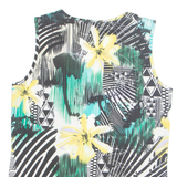 KINGFIELD Womens Printed Vest Yellow Sleeveless Floral M