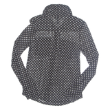 INTERNATIONAL CONCEPTS Sheer Womens Printed Shirt Black Nylon Spotted S