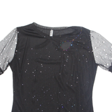 Glitter Womens Top Black 4XL