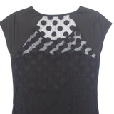 Womens Top Black Polka Dot M
