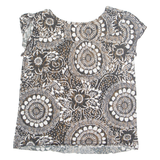 Womens Printed Blouse Black Floral M