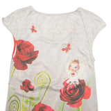 ANATOPIK My Little Devil Womens Printed Top Red Sleeveless Crazy Pattern M