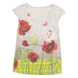 ANATOPIK My Little Devil Womens Printed Top Red Sleeveless Crazy Pattern M