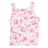 CANDA Womens Printed Top Pink Sleeveless Floral L