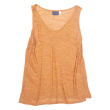 BIAGGINI Womens Vest Orange Sleeveless Viscose M