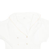 Womens Blouse White V-Neck M