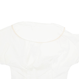 Womens Blouse White V-Neck M