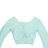 VICARD Womens Top Blue V-Neck 3/4 Sleeve S