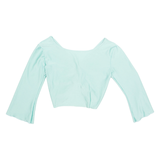 VICARD Womens Top Blue V-Neck 3/4 Sleeve S