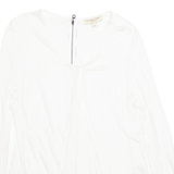 BURBERRY London Womens Blouse White V-Neck Long Sleeve M