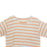 Womens Cropped Shirt Red Striped L