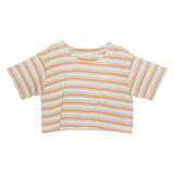 Womens Cropped Shirt Red Striped L