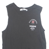 FB SISTER Brave Soul Womens Printed Vest Black Sleeveless XS