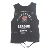 FB SISTER Brave Soul Womens Printed Vest Black Sleeveless XS