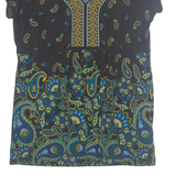 APT. 9 Womens Printed Blouse Blue V-Neck Paisley S
