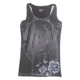 BLACK PREMIUM Metallic Skull Womens Printed Vest Black Sleeveless M