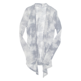 PIMKIE Tie-dye Womens Kimono Blouse Grey Button Neck Long Sleeve S