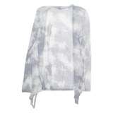 PIMKIE Tie-dye Womens Kimono Blouse Grey Button Neck Long Sleeve S