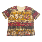 Womens Printed Blouse Brown Floral L