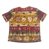 Womens Printed Blouse Brown Floral L