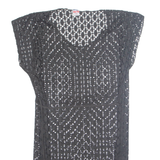 Belted Cut Out Womens Blouse Black Sleeveless XS