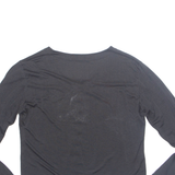 SOLOLA Button Up Womens Blouse Black Long Sleeve M