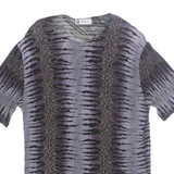 KIINZAA Womens Printed Top Purple Crazy Pattern M