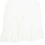 Crochet Womens Blouse Cream Sleeveless XL