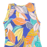 MORGAN Womens Printed Top Orange V-Neck Sleeveless Floral S