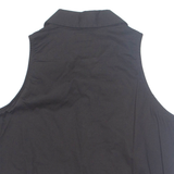 DICKIES Womens Shirt Black Collared Sleeveless S