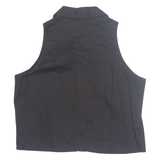 DICKIES Womens Shirt Black Collared Sleeveless S