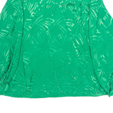 Womens Blouse Shirt Green Long Sleeve M