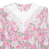 ANOTHER THYME Womens Printed Blouse Pink Long Sleeve Floral S