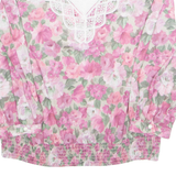 ANOTHER THYME Womens Printed Blouse Pink Long Sleeve Floral S