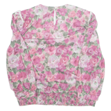 ANOTHER THYME Womens Printed Blouse Pink Long Sleeve Floral S