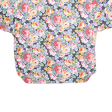 Womens Oversized Shirt Pink Collared Floral XL