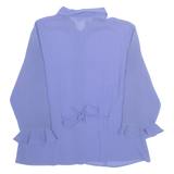 DRESSBARN Womens Shirt Purple Collared Long Sleeve M