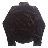 Womens Shirt Brown Collared Long Sleeve M