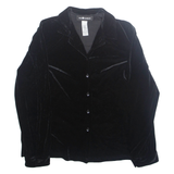 SAG HARBOR Womens Blouse Black Collared Long Sleeve L
