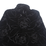 COLDWATER CREEK Womens Blouse Black Collared Long Sleeve Floral L