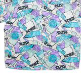 TRUFFLES Womens Printed Shirt Blue Crazy Pattern L