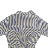 CAMILLE CLAUDEL Womens Printed Shirt Beige Collared Striped L