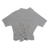 CAMILLE CLAUDEL Womens Printed Shirt Beige Collared Striped L