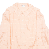 NISIONS Womens Blouse Pink Collared Long Sleeve M