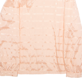 NISIONS Womens Blouse Pink Collared Long Sleeve M