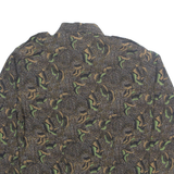 BATTERIES NOT INCLUDED Womens Printed Shirt Brown Collared Polka Dot M