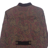J.D STONE Womens Printed Blouse Brown Long Sleeve Paisley S