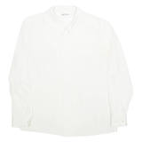 CIFU Womens Blouse Cream Collared Long Sleeve M