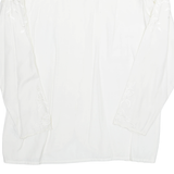 TOGETHER Womens Oversized Blouse White Long Sleeve XL